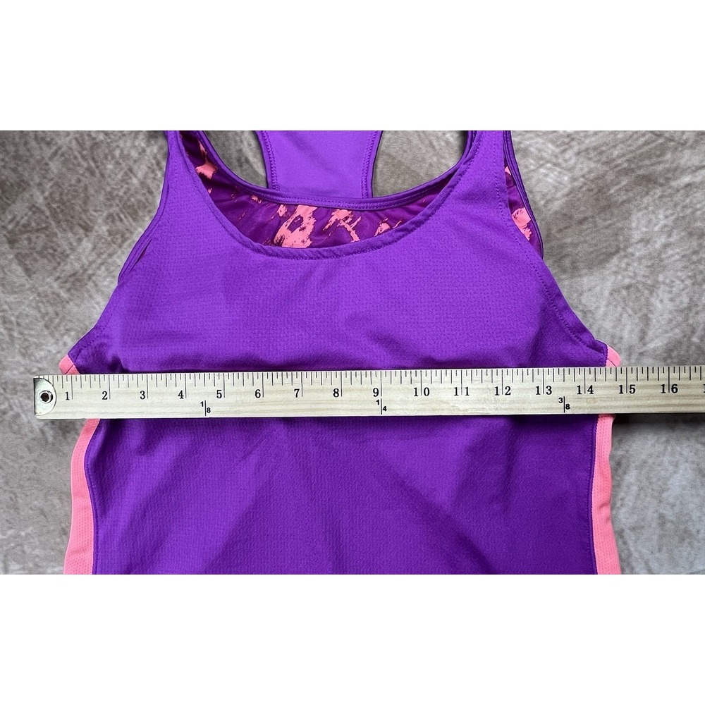 Purple And Orange Athletic Tank Top With Sports Bra Size M By Champion - Picture 3 of 5